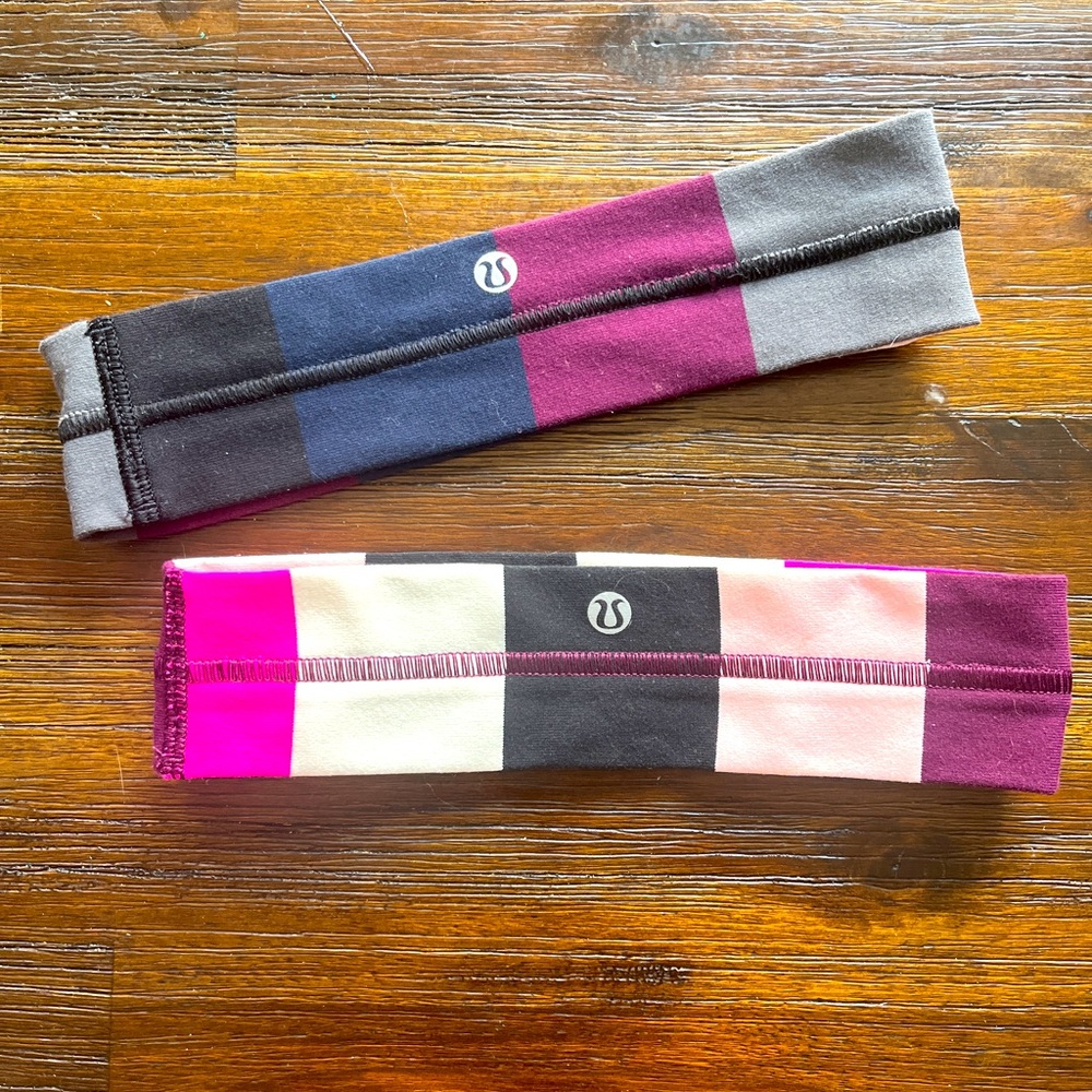 2 lululemon headbands, perfect condition